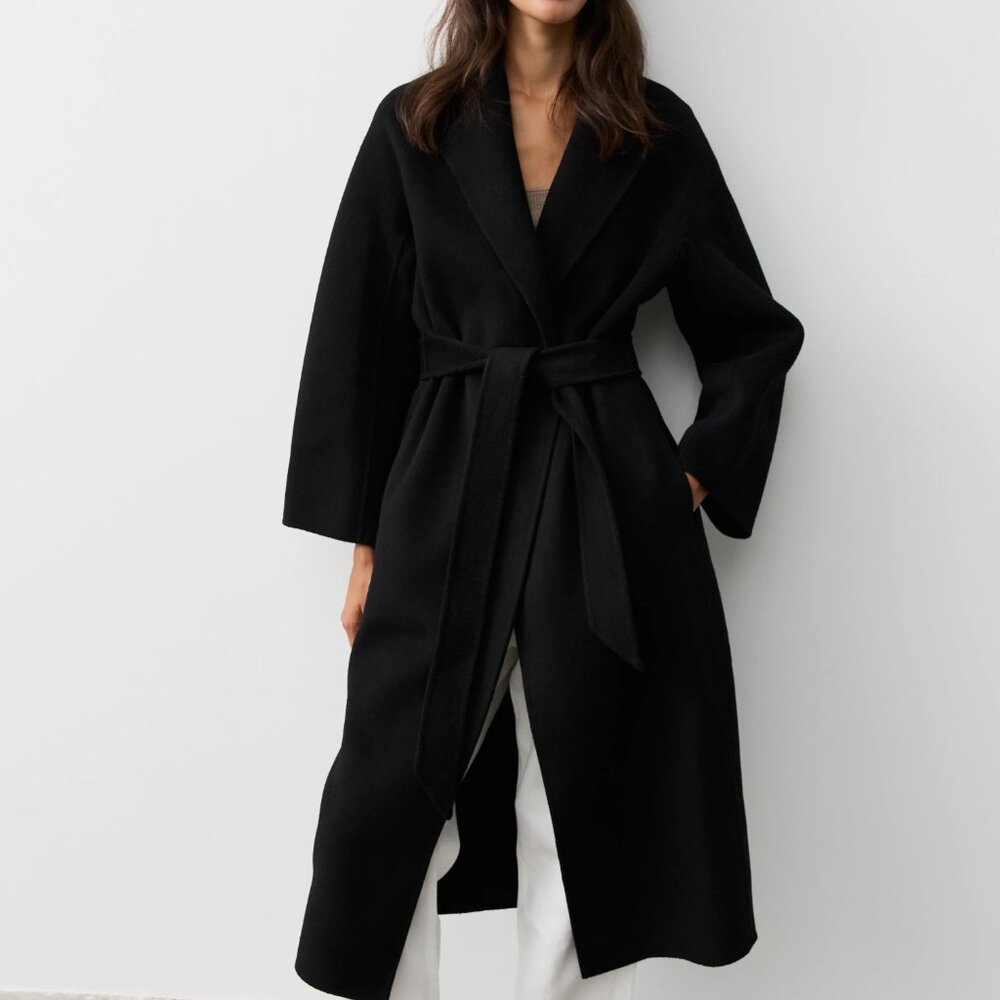 The Curated, Classic Coat, Black